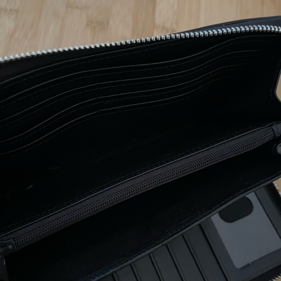 Halogen Genuine Leather Accordion Zip Wallet Wristlet Clutch Nordstrom - Picture 10 of 16